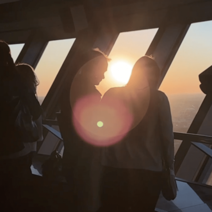 Aussicht Sonne Menschen