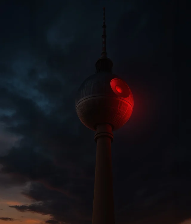 Möge die Macht mit dir sein! ⭐️🌌🌒 

May the force be with you ⭐️🌌🌘

#maythe4th #maythefourth #maythe4thbewithyou #berlinerfernsehturm #tvtowerberlin #mögediemachtmitdirsein #starwarsday2025 #starwarsday